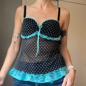 Y2K Rampage black and blue bustier top
Size medium, fits true to size